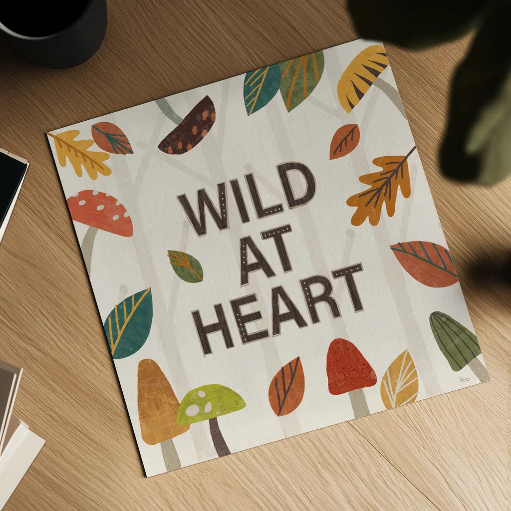 Woodland Joy VI by Veronique Charron. Shown as a detailed flat fine art print, highlighting archival giclee quality. Available as an archival giclee rolled canvas, fine art paper, or poster print. SKU 76963a.