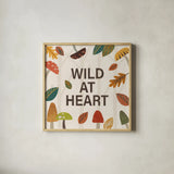 Woodland Joy VI by Veronique Charron. Shown in a natural wood glass frame for a timeless modern aesthetic. Available as an archival giclee rolled canvas, fine art paper, or poster print. SKU 76963a.