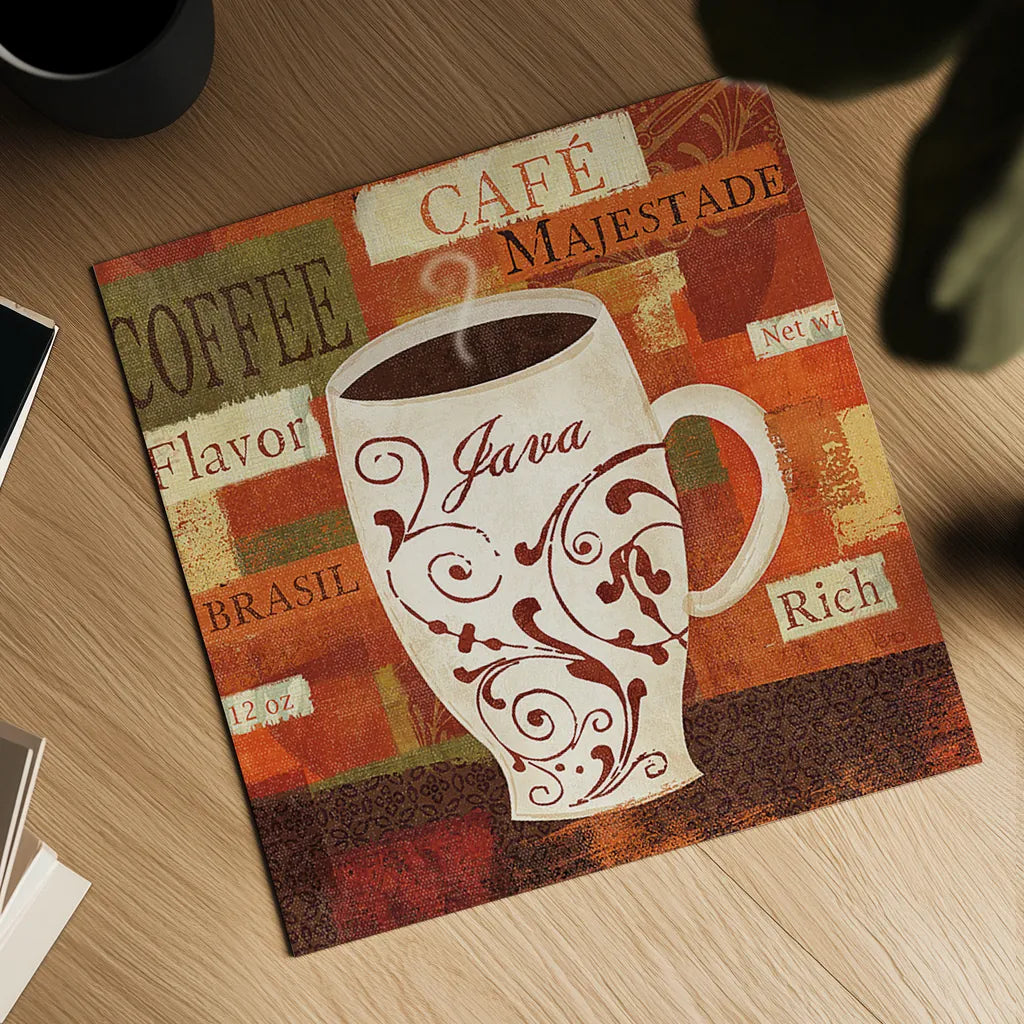 World Flavor I by Veronique Charron. Shown as a detailed flat fine art print, highlighting archival giclee quality. Available as an archival giclee rolled canvas, fine art paper, or poster print. SKU 5848a.