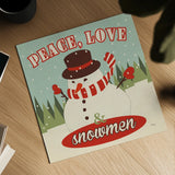 50s Christmas I Square by Wellington Studio. Shown as a detailed flat fine art print, highlighting archival giclee quality. Available as an archival giclee rolled canvas, fine art paper, or poster print. SKU 20194a.
