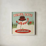 50s Christmas I Square by Wellington Studio. Shown in a crisp white glass frame for a clean and minimalist style. Available as an archival giclee rolled canvas, fine art paper, or poster print. SKU 20194a.