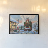 All Aboard by Wellington Studio. shown as a paper print in a black flame. Available as a archival giclee rolled canvas, fine art paper, or poster print. SKU 100669i.