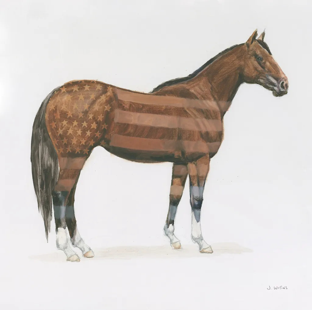 American Horse by Wellington Studio. SKU 83836a. Archival Giclee Fine art print for wall decor.