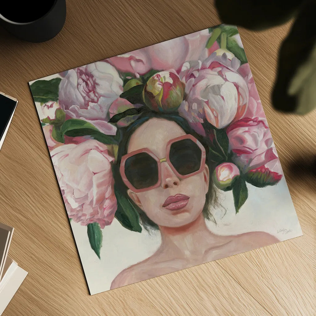 Beautiful Bouquet Sq by Wellington Studio. Shown as a detailed flat fine art print, highlighting archival giclee quality. Available as an archival giclee rolled canvas, fine art paper, or poster print. SKU 99864a.