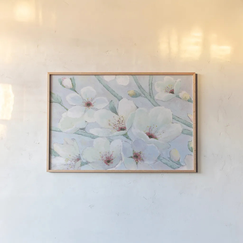 Blossom Time II by Wellington Studio. shown as a paper print in a natural frame. Available as a archival giclee rolled canvas, fine art paper, or poster print. SKU 89203i.