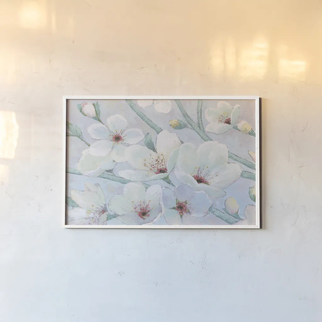 Blossom Time II by Wellington Studio. shown as a paper print in a white frame. Available as a archival giclee rolled canvas, fine art paper, or poster print. SKU 89203i.