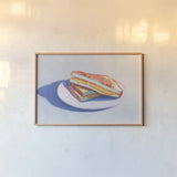 Cheesy by Wellington Studio. shown as a paper print in a natural frame. Available as a archival giclee rolled canvas, fine art paper, or poster print. SKU 90168i.