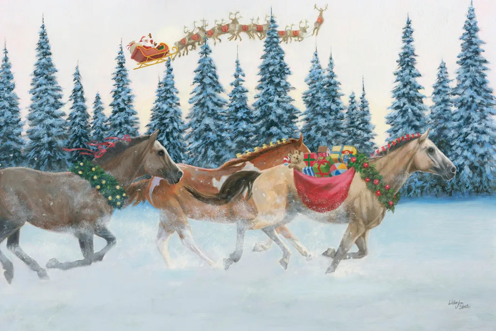 Christmas Mission by Wellington Studio. SKU 100667i. Archival Giclee Fine art print for wall decor.