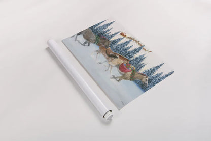 Christmas Mission by Wellington Studio. shown as a rolled paper print. Available as archival giclee rolled canvas, fine art paper, or poster print. SKU 100667i.