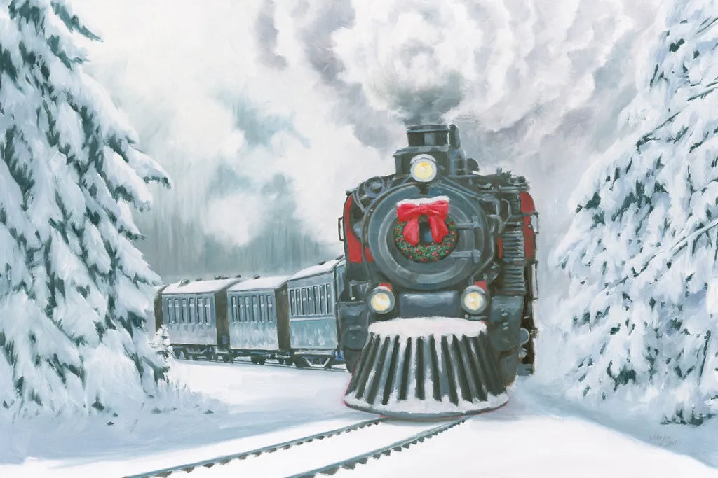Christmas Train by Wellington Studio. SKU 82833i. Archival Giclee Fine art print for wall decor.