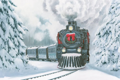 Christmas Train by Wellington Studio. SKU 82833i. Archival Giclee Fine art print for wall decor.