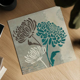 Chrysanthemums II by Wellington Studio. Shown as a detailed flat fine art print, highlighting archival giclee quality. Available as an archival giclee rolled canvas, fine art paper, or poster print. SKU 15964a.