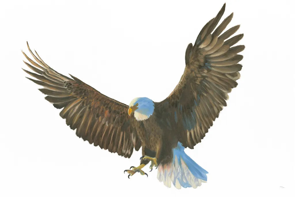 Eagle Landing by Wellington Studio. SKU 62402i. Archival Giclee Fine art print for wall decor.