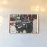 Ferrari by Wellington Studio. shown as a paper print in a white frame. Available as a archival giclee rolled canvas, fine art paper, or poster print. SKU 100517i.