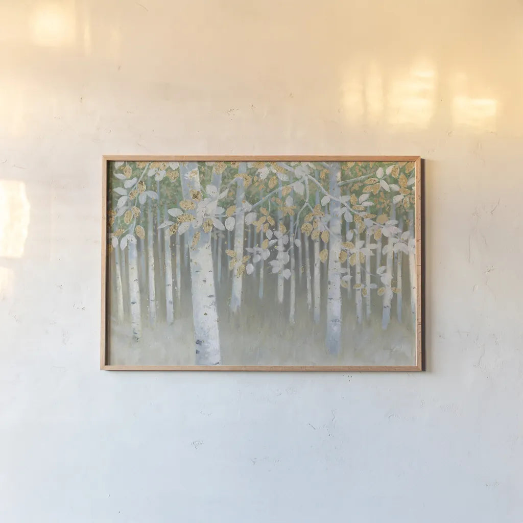 Forest Dreams by Wellington Studio. shown as a paper print in a natural frame. Available as a archival giclee rolled canvas, fine art paper, or poster print. SKU 87520i.