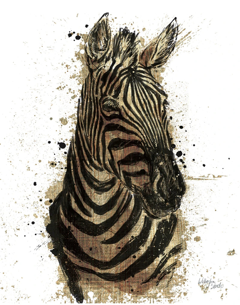 Gold Africa II on White Crop by Wellington Studio