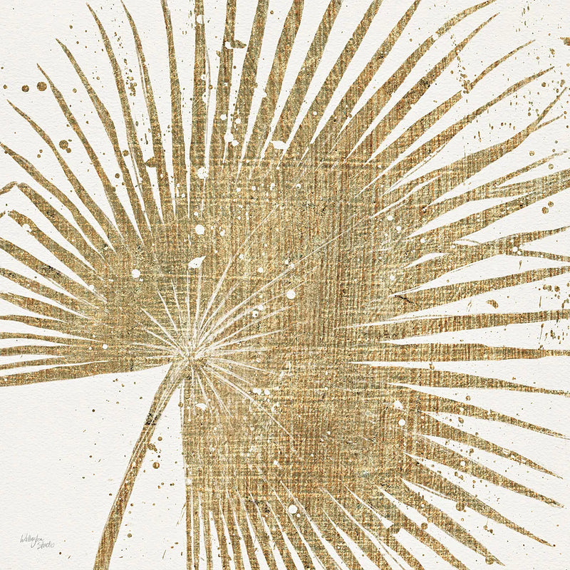 Gold Leaves II 18x18 by Wellington Studio. SKU 17377a. Archival Giclee Fine art print for wall decor.