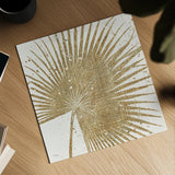 Gold Leaves II 18x18 by Wellington Studio. Shown as a detailed flat fine art print, highlighting archival giclee quality. Available as an archival giclee rolled canvas, fine art paper, or poster print. SKU 17377a.