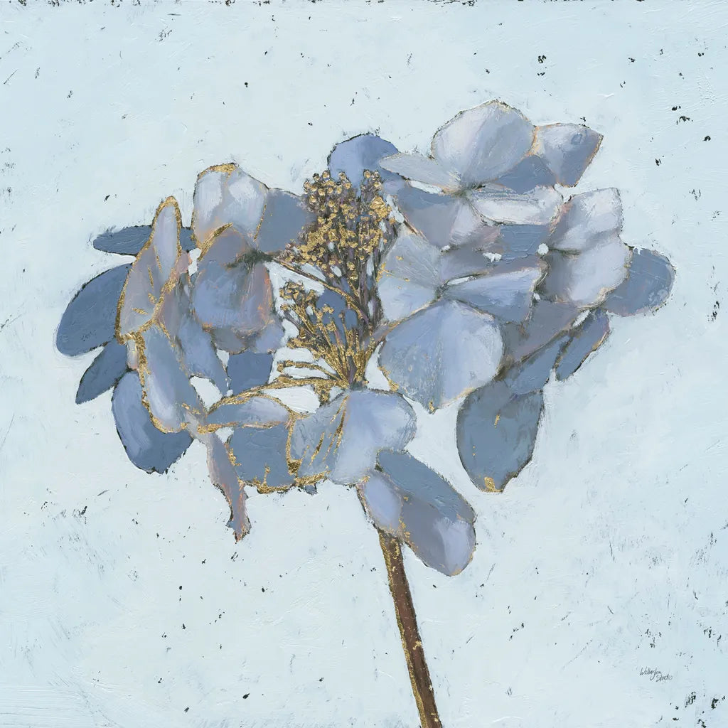 Golden Hydrangea by Wellington Studio. SKU 89381a. Archival Giclee Fine art print for wall decor.