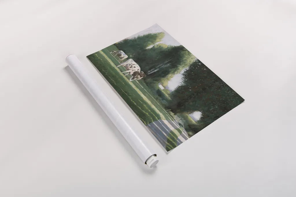 Grazing by Wellington Studio. shown as a rolled paper print. Available as archival giclee rolled canvas, fine art paper, or poster print. SKU 86908i.