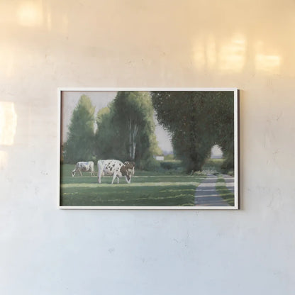 Grazing by Wellington Studio. shown as a paper print in a white frame. Available as a archival giclee rolled canvas, fine art paper, or poster print. SKU 86908i.