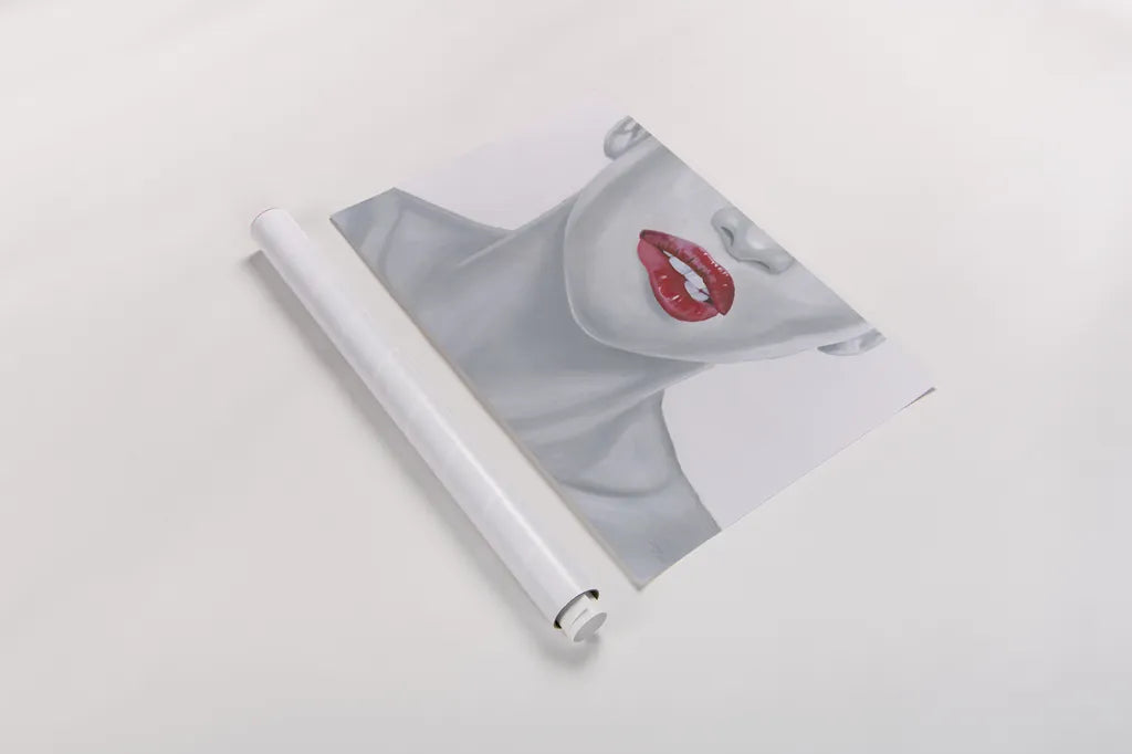 Hot Lips by Wellington Studio. shown as a rolled paper print. Available as archival giclee rolled canvas, fine art paper, or poster print. SKU 97241i.