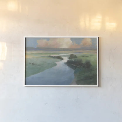 January Landscape by Wellington Studio. shown as a paper print in a white frame. Available as a archival giclee rolled canvas, fine art paper, or poster print. SKU 89908i.