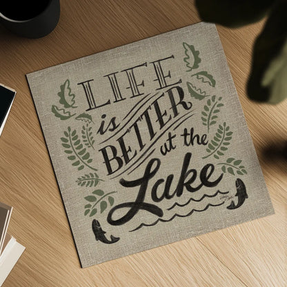 Lake Life I Color by Wellington Studio. Shown as a detailed flat fine art print, highlighting archival giclee quality. Available as an archival giclee rolled canvas, fine art paper, or poster print. SKU 49972a.