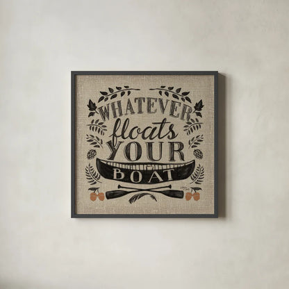 Lake Life II Color by Wellington Studio. Shown in a sleek black glass frame for a contemporary gallery look. Available as an archival giclee rolled canvas, fine art paper, or poster print. SKU 49973a.