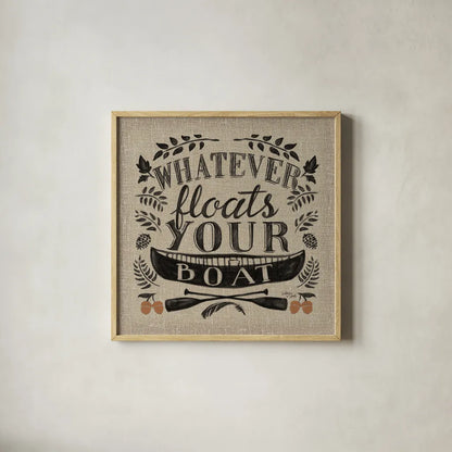 Lake Life II Color by Wellington Studio. Shown in a natural wood glass frame for a timeless modern aesthetic. Available as an archival giclee rolled canvas, fine art paper, or poster print. SKU 49973a.