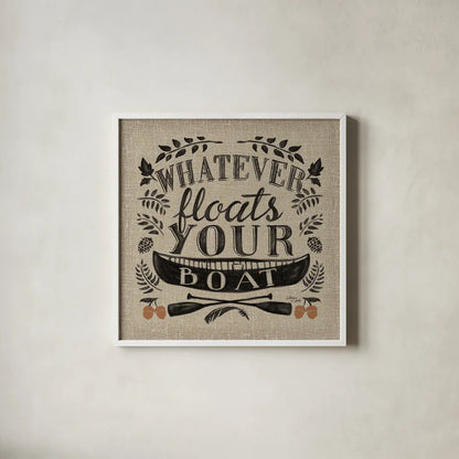 Lake Life II Color by Wellington Studio. Shown in a crisp white glass frame for a clean and minimalist style. Available as an archival giclee rolled canvas, fine art paper, or poster print. SKU 49973a.