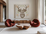Lake Life III Green by Wellington Studio. Shown as extra-large giant wall art in a modern living room. Available as an archival giclee rolled canvas, fine art paper, or poster print. SKU 76133a.