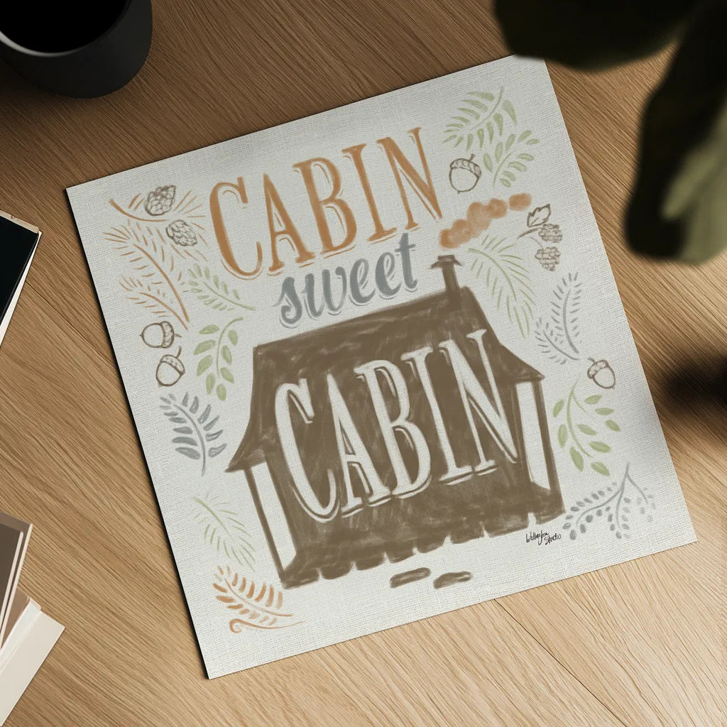 Lake Life IV Green by Wellington Studio. Shown as a detailed flat fine art print, highlighting archival giclee quality. Available as an archival giclee rolled canvas, fine art paper, or poster print. SKU 76134a.