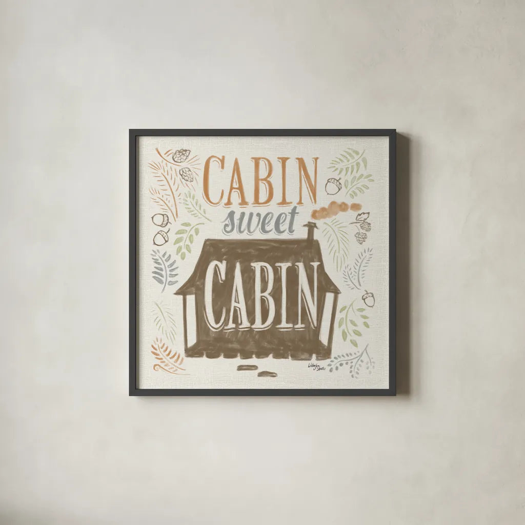 Lake Life IV Green by Wellington Studio. Shown in a sleek black glass frame for a contemporary gallery look. Available as an archival giclee rolled canvas, fine art paper, or poster print. SKU 76134a.