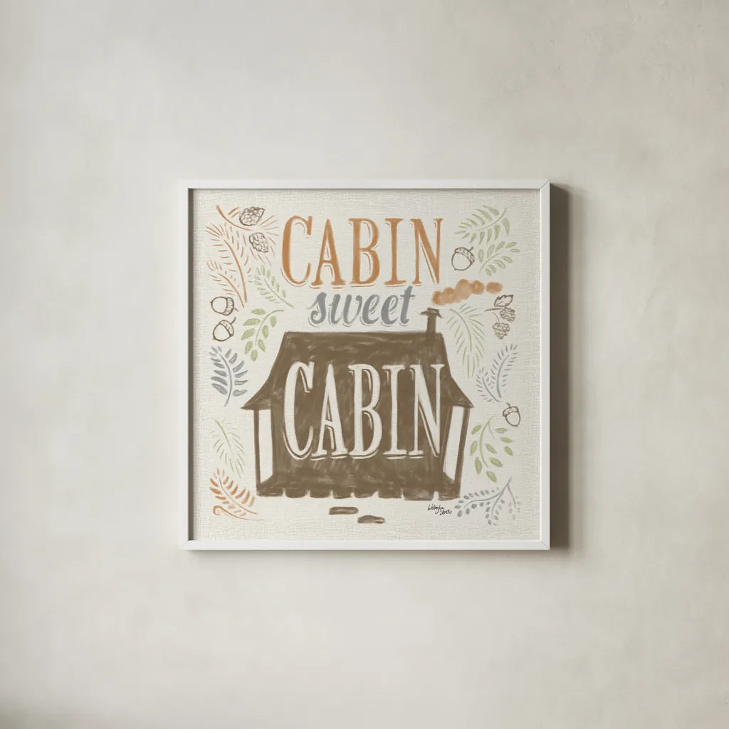 Lake Life IV Green by Wellington Studio. Shown in a crisp white glass frame for a clean and minimalist style. Available as an archival giclee rolled canvas, fine art paper, or poster print. SKU 76134a.