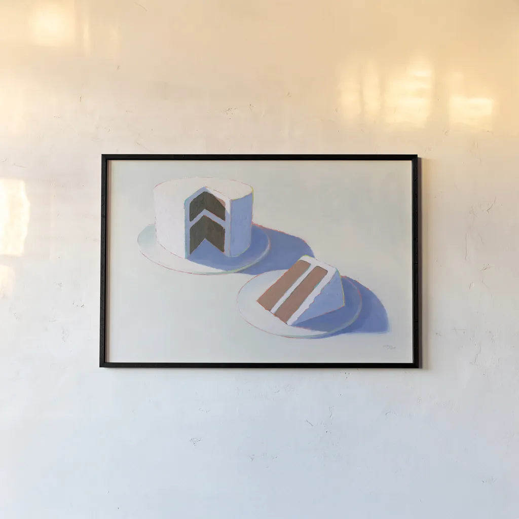 Layer Cake by Wellington Studio. shown as a paper print in a black flame. Available as a archival giclee rolled canvas, fine art paper, or poster print. SKU 90169i.