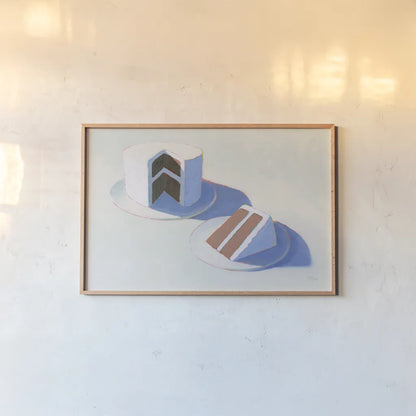 Layer Cake by Wellington Studio. shown as a paper print in a natural frame. Available as a archival giclee rolled canvas, fine art paper, or poster print. SKU 90169i.