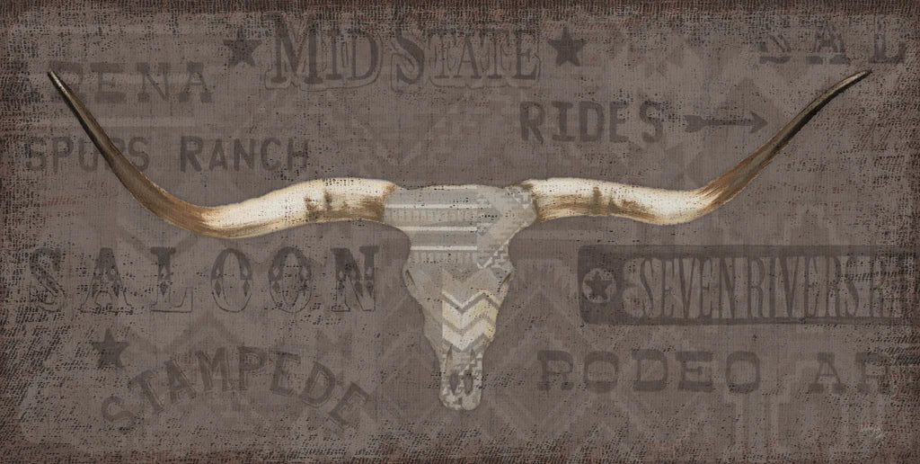 Longhorns Taupe I by Wellington Studio