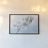 Magnolia Time by Wellington Studio. shown as a paper print in a black flame. Available as a archival giclee rolled canvas, fine art paper, or poster print. SKU 89386i.