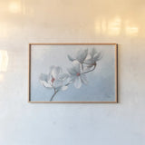 Magnolia Time by Wellington Studio. shown as a paper print in a natural frame. Available as a archival giclee rolled canvas, fine art paper, or poster print. SKU 89386i.