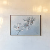 Magnolia Time by Wellington Studio. shown as a paper print in a white frame. Available as a archival giclee rolled canvas, fine art paper, or poster print. SKU 89386i.