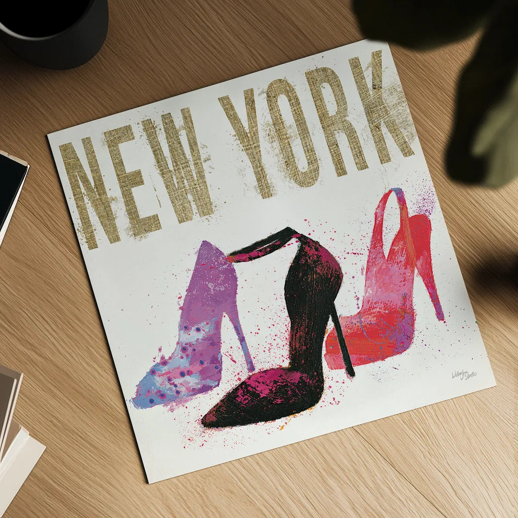 Moda Splash II Light by Wellington Studio. Shown as a detailed flat fine art print, highlighting archival giclee quality. Available as an archival giclee rolled canvas, fine art paper, or poster print. SKU 17013a.