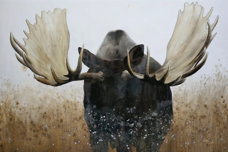 Moose by Wellington Studio. SKU 84085i. Archival Giclee Fine art print for wall decor.