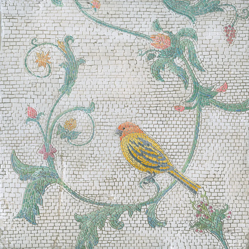 Mosaic Birds III by Wellington Studio. SKU 90248a. Archival Giclee Fine art print for wall decor.