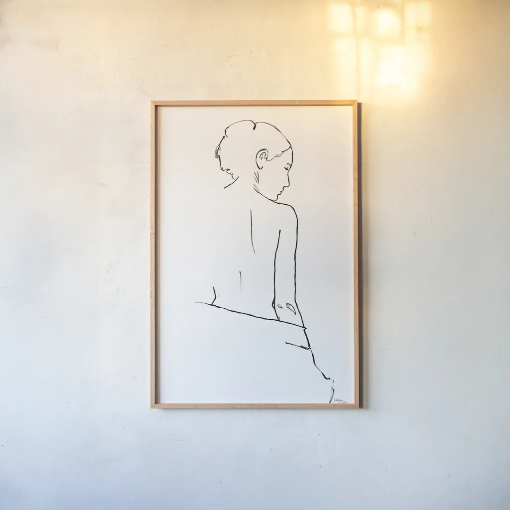 Muse I by Wellington Studio. shown as a paper print in a natural frame. Available as a archival giclee rolled canvas, fine art paper, or poster print. SKU 87086h.