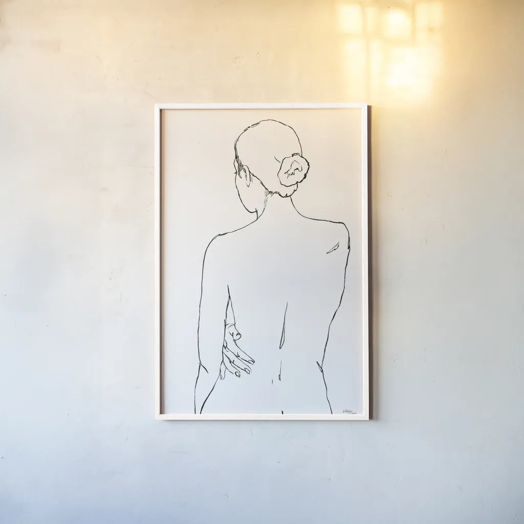 Muse IV by Wellington Studio. shown as a paper print in a white frame. Available as a archival giclee rolled canvas, fine art paper, or poster print. SKU 87089h.