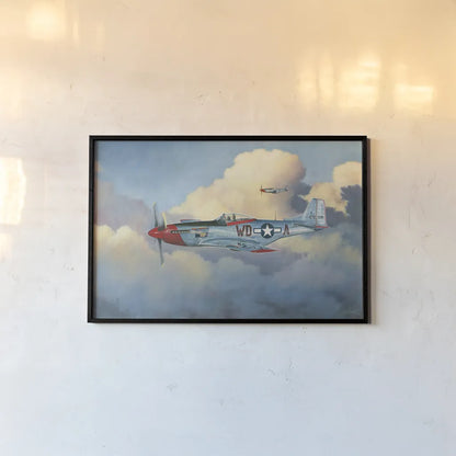 Mustang by Wellington Studio. shown as a paper print in a black flame. Available as a archival giclee rolled canvas, fine art paper, or poster print. SKU 100516i.