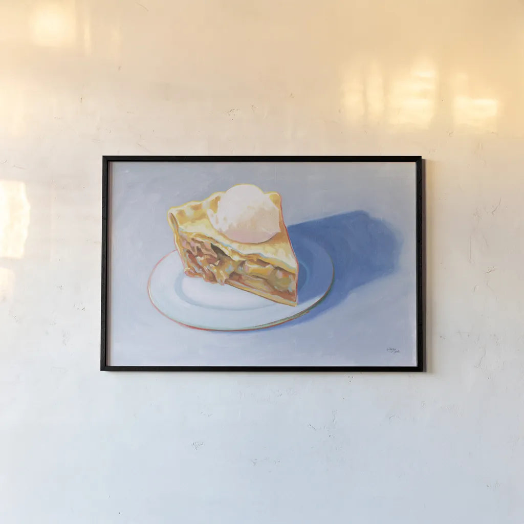 Pie by Wellington Studio. shown as a paper print in a black flame. Available as a archival giclee rolled canvas, fine art paper, or poster print. SKU 90686i.
