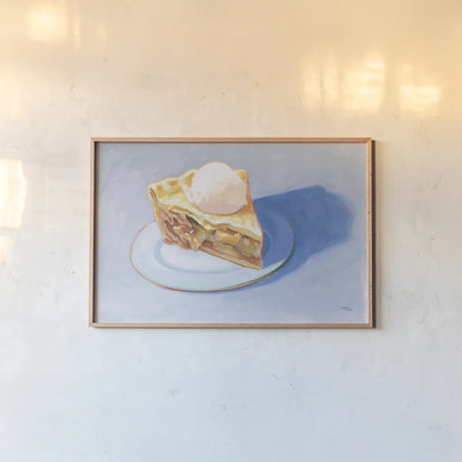 Pie by Wellington Studio. shown as a paper print in a natural frame. Available as a archival giclee rolled canvas, fine art paper, or poster print. SKU 90686i.