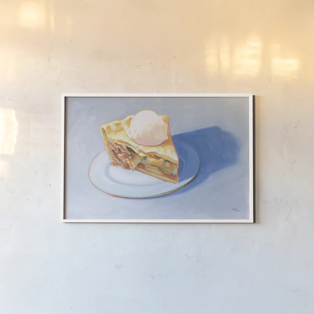 Pie by Wellington Studio. shown as a paper print in a white frame. Available as a archival giclee rolled canvas, fine art paper, or poster print. SKU 90686i.